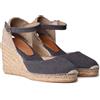 TONI PONS Piper-GY - Espadrillas da donna in lino e cotone, Nero, 37 EU