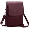 befen Piccola Borsa a Tracolla in Vera Pelle per Donne, Borsa a Tracolla per Telefono Cellulare con Slot per Carte di Blocco RFID