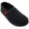 Andrés Machado - Pantofole unisex con tacco chiuso per Bambina/Bambino per Estate/Inverno - Ciabatte/Babbucce - AM002 - Parte esterna in feltro - Suola in gomma antiscivolo - Nero, EU 35