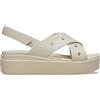 Crocs Brooklyn 4U Sandali da donna con cinturino incrociato con zeppa, frappé, taglia 40, Frappé, 42/43 EU