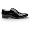 Infinity Leather Scarpe Eleganti da Uomo Dolcetto in Similpelle Verniciata Nera, Modello Oxford Stringate, Ideali per Matrimoni e Occasioni Formali.