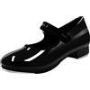 s.lemon Nero Pelle Verniciata Mary Jane Scarpe da Tip Tap per Bambini 27