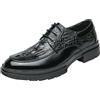 Generisch Fashion Men's Breathable Comfortable Leather Shoes Scarpe Uomo Run Nero, Nero , 45 EU