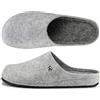 ESTRO Pantofole Uomo Invernali Chiuse - Ciabatte Feltro Uomo Suola Goma Ciabatte Casa F05 (Grigio, 42 EU)