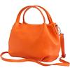 AMBRA Moda borsa a mano di donna, borsa a tracolla, borsa a spalla italiana in vera pelle dollaro GL023