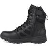 QUNLON Stivali Militari Combattimento Tattici Uomo Comodi Anfibi Militare con Cerniera Laterale YKK Nero Modello-115 40EU