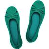 Frank Mully Ballerine da donna in maglia con punta rotonda, verde, 36 EU