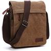 Outreo Borse Vintage Borse a Tracolla Uomo Borsa a Spalla di Tela Borsello Sacchetto per Tablet Scuola Tasca libri Messenger Bag Borsetta Portadocumenti