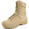 NORTIV 8 Uomo Stivali Militari da Lavoro Tattici da Uomo Escursionismo Pelle Anfibi Stivali da Combattimento,Size 41.5,Sabbia,Response