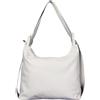 Bottega Carele Borsa a spalla in vera pelle trasformabile in zaino made in Italy (bianco) BC7077