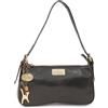 Catwalk Collection Handbags - Borsa a Spalla Picolla - Borsa a Mano da Donna - Borsetta da Sera - Pelle - Celine - Nero BF