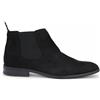 Infinity Leather Stivali Chelsea da Uomo Dolcetto in camoscio Nero con Fodera in Vera Pelle, Modello Slip-on