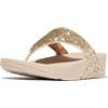 Fitflop Lulu Glitter Toe-Thongs, Sandali a Punta Aperta Donna, Platino, 42 EU