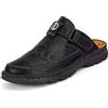 BUGUKI Zoccoli Uomo Pelle Sabot Sandali Punta Chiusa Estivi Pantofole da Uomo Nero 44