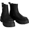 Buffalo Aspen Chelsea Stivali da Donna in Pelle Nera - EUR 41