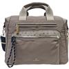 NAJ-OLEARI Borsa Cartella Donna in Nylon Riciclato, Multitasche con Cerniere Dorate, Portadocumenti Multiuso, Dimensioni 27x37x15 cm, Art. 61834/A
