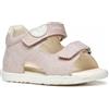 Geox B Sandal Macchia Gir, Sandali Bimba 0-24, Rose Off White, 23 EU