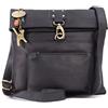 Catwalk Collection Handbags - Borsa a Tracolla Piccola in Pelle - Borsa Messenger Donna - Borsetta con Tracolla Regolabile - Dispatch - Nero