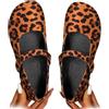 GHTRHSB Ballerine ortopediche Mary Jane da donna, punta arrotondata, in pelle scamosciata, comode, casual, vintage, con stampa leopardata, Stampa leopardata, 40 EU