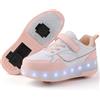 Rolltongoz Scarpe Ragazza da Ragazzo con Ruote, Scarpe con luci,2 in 1 per Bambini, con rotelle, per Skateboard, Sneakers