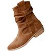 Generico Stivaletti Donna Invernali Bassi, Tronchetti Donna Invernali Morbidi Eleganti Scarponcino Antivento Tronchetti Casual Neri Stivali Donna Impermeabile Scarponcini