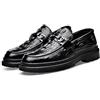 Generic Scarpe in Pelle da Uomo Sneakers Moda Suola Spessa Scarpe Morbide da Uomo Abito da Lavoro di Lusso Slip-on Scarpe da Sposa da Uomo di Fascia Alta(Black,42 EU)