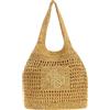 GUESS Donna Borsa A Spalla E6GZ09WP720 Rafia Beige Taglia Unica