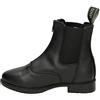 QHP Jodhpur Manilla Junior - Stivaletti da equitazione, in pelle, colore: Nero, Nero (Nero ), 35 EU