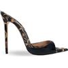 Generico Mules Tacco A Spillo Punta Stretta Punta Aperta Senza Retro Facili da Indossare Tacco Alto Scarpe Eleganti Tomaia Liscia Design Leopardato Festa Sera