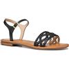 Geox D Sozy S A - Sandalo Scorrevole Donna, Black,