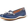 Geox D Vega Moc B, Mocassini Donna, Blu/Beige (Blue/Skin), 40 EU