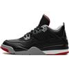 NIKE Little Kid's Jordan 4 Bred Reimagined Pre-School PS Black/Fire Red-Cement Grey (BQ7669-006), Nero/Rosso Fuoco - Grigio cemento, 3 Little Kid