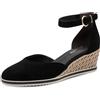 Tamaris Décolleté da donna con zeppa in pelle nero 38 EU