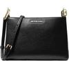 Michael Kors Trisha Borsa media a tracolla in pelle con triplo scomparto, nero