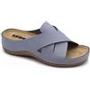 LEON 932 Sandali Zoccoli Sabot Pantofole Scarpe, Donna, Blu, EU 39