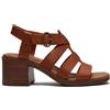 Timberland Bellevaux Fisherman, Sandali da Donna in Pelle con Tacco Medio (Em4 Md Brn F Grain, Sistema Taglie Calzature EU, Adulto, Numero, Media, 40)
