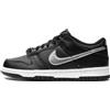 NIKE Dunk Low GS Trainers DC9560 Sneakers Scarpe (UK 6 US 6.5Y EU 39, Black Chrome Iron Grey White 001)