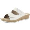 inblu Ciabatte Donna a Doppia Fascia con Brillantini, Plantare in Pelle