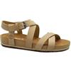 Timberland 0A2QTF Medium Beige Scarpe Donna Sandali Fibbia Pelle Malibu Waves 37