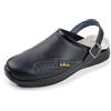 EUROROUTIER Work Slipper, Ciabatta in Pelle con Cinturino Girevole e Fibbia in Metallo OB A-E-FO-SRC