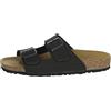 Valleverde Ciabatta da Uomo in Pelle Nera con Doppia Fibbia VG9900-NERO 41 EU