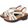 Clarks Sandali da donna Tuleah con tacco incrociato, Pelle Crema, 39.5 EU