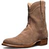 DJFOG Stivali da Motociclista da Cavaliere da Uomo Stivali Corti in Pelle Scamosciata Scarpe da Equitazione con Punta Tonda Scarpe da Cowboy Occidentali Vintage con Cerniera,Marrone,43 EU