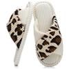 GOEWY - Pantofole da donna in memory foam, per casa, camera da letto, velluto a coste, fasce incrociate, punta aperta, sandali, scarpe comode, suola antiscivolo, 7-8