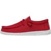 HEYDUDE Hey dude Wally Slub Canvas Sneaker Rossa da Uomo 40009-610