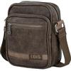 Lois - Borsa A Tracolla Uomo In Pelle Compatta - Design Elegante E Funzionale Per Ogni Giorno - Borsello Uomo Tracolla Pelle Con Tasche Multiple - Tracolla Uomo Piccola Da Viaggio E Lavoro, Marrone