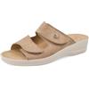 Fly Flot Montappone, Ciabatte Donna in Microfibra, Traspiranti, con Doppio Strappo Regolabile, Sottopiede in Pelle, Sandali, Beige, 39 EU