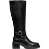 Geox D Damiana, Stivali Alti al Ginocchio Donna, Nero, 36 EU