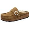 Birkenstock Buckley Sabot Donna Shearling Tea, Suede Leather EU 39