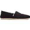 TOMS Alpargata Wide, Mocassino Basso Donna, Black Wide Recycled Cotton Canvas, 38.5 EU Larga